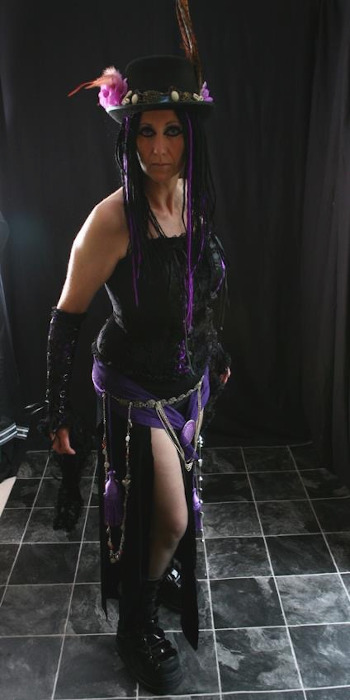 Kate dressed as a goth